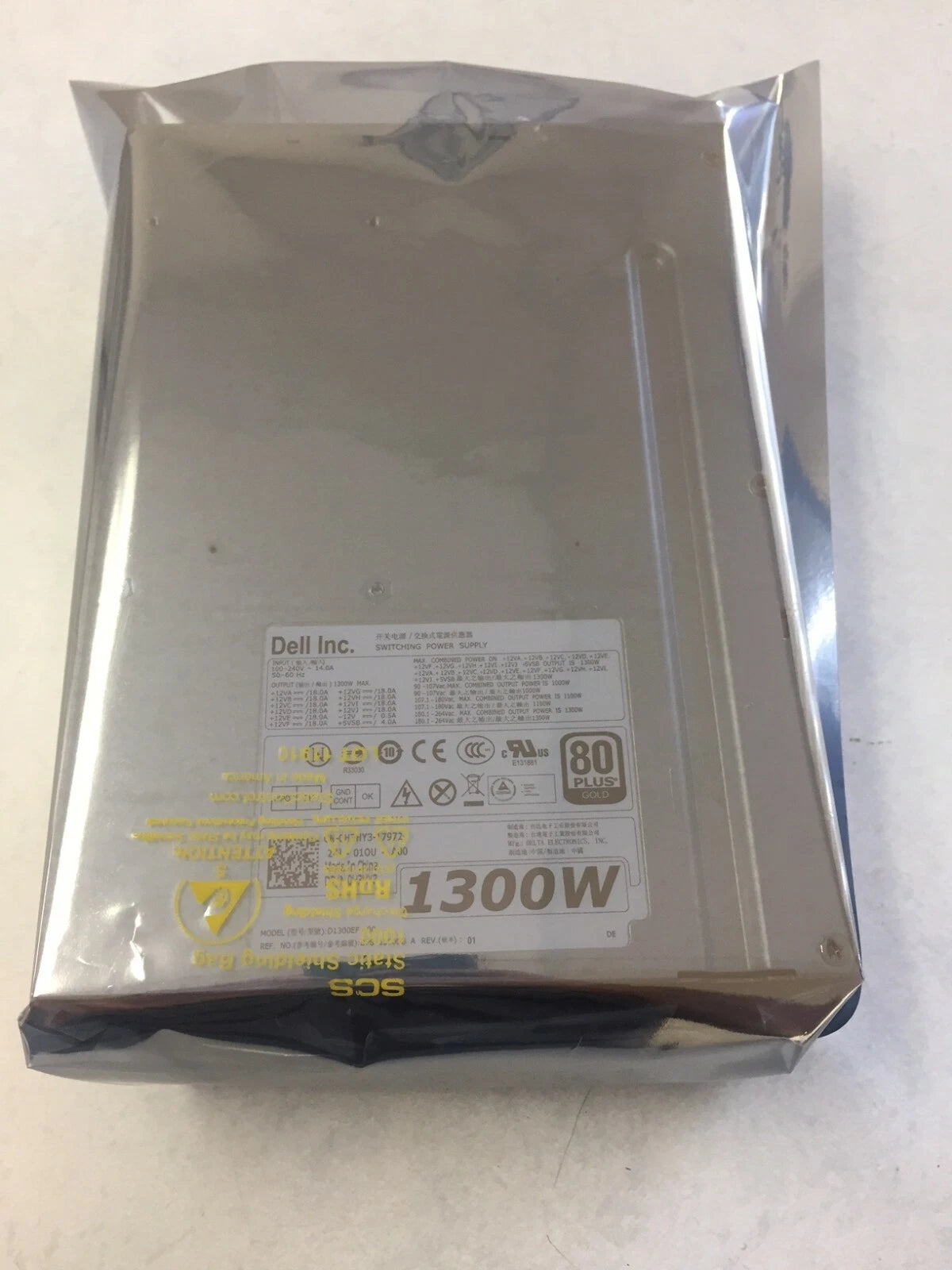 09JX5,0T6R7, 6MKJ9 Dell Power Supply 1300 Watts for Precision T7610