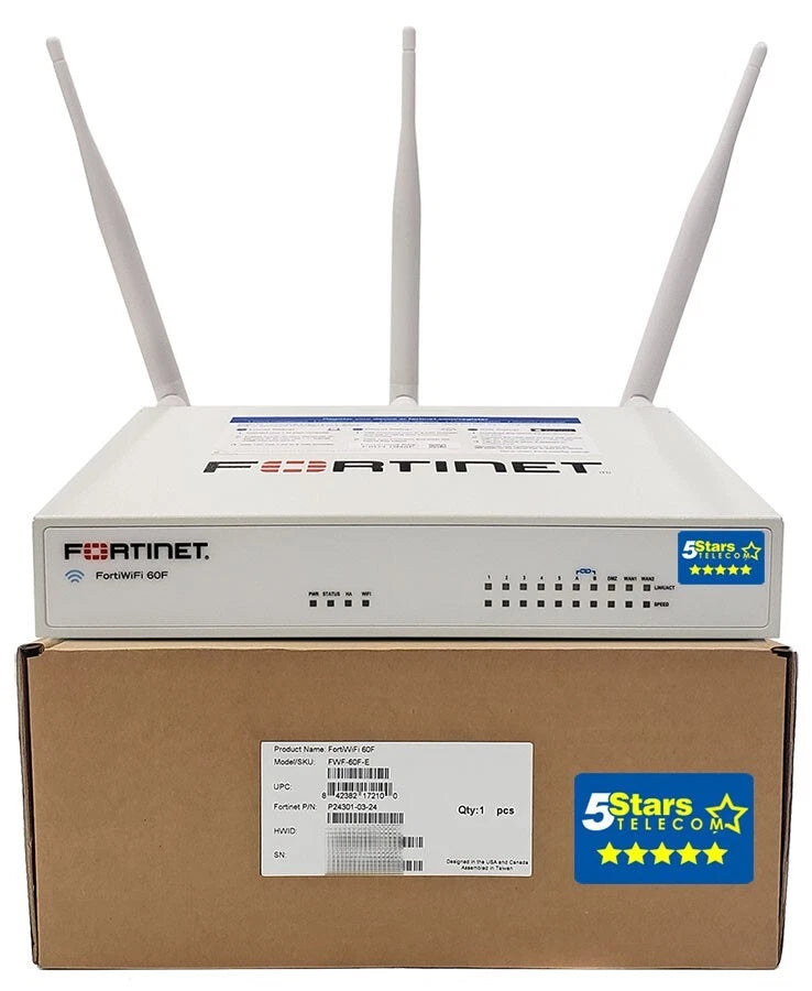 Fortinet Fortigate FortiWiFi 60F Secure SD-WAN Appliance (FWF-60F-E) Brand New|354630774432