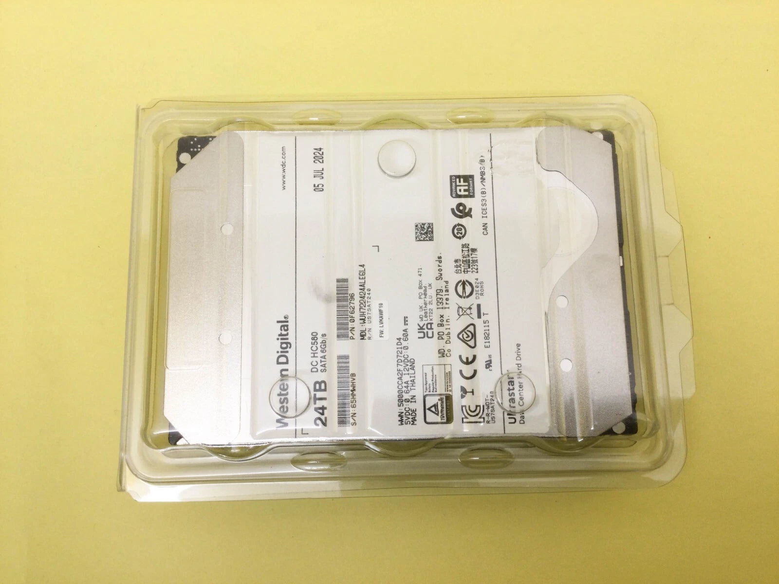 WD Ultrastar DC HC580 24TB 7.2K SATA 6Gb/s 512MB 3.5" HDD WUH722424ALE6L4 New|286169091303