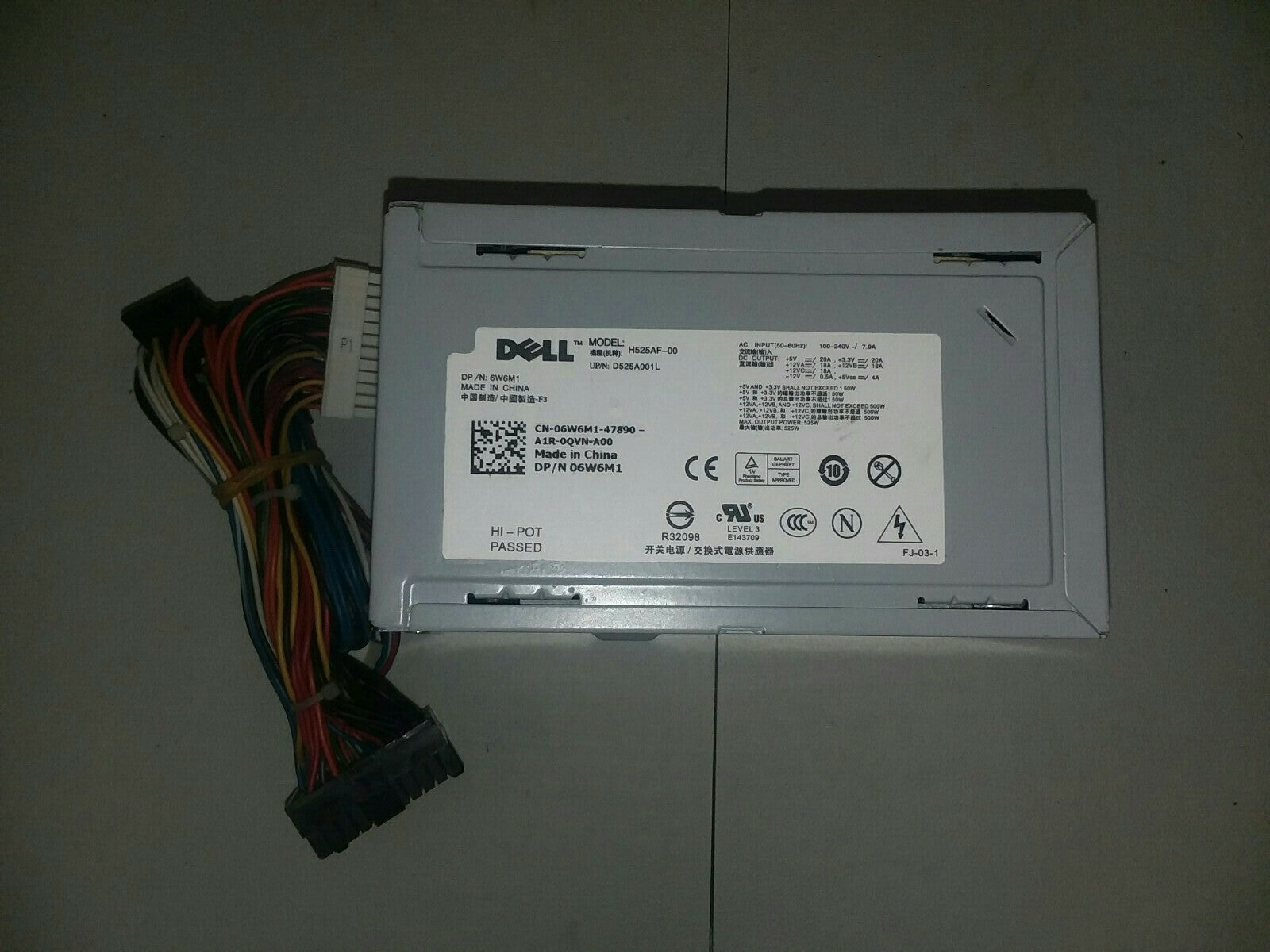 Dell Computer Power Supply 525W H525AF-00|174332954258