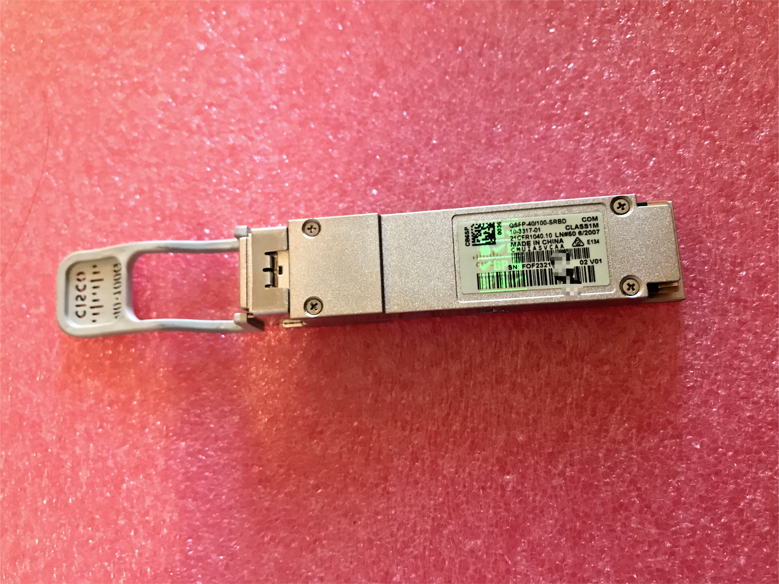 Cisco QSFP-40/100-SRBD 100G and 40GBASE SR-BiDi QSFP Transceiver W/ Hologram