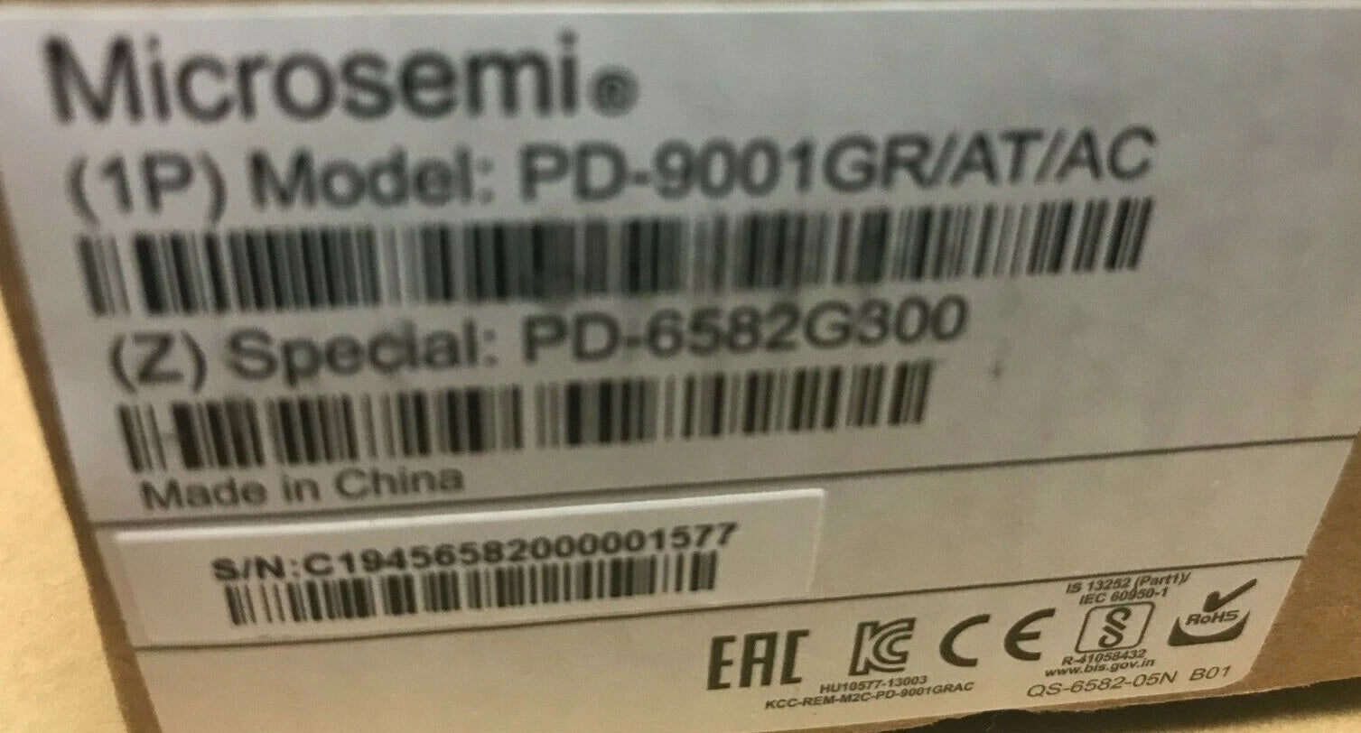 Microsemi PD-9001GR/AT/AC Single-port Gigabit PoE Midspan|143812619675