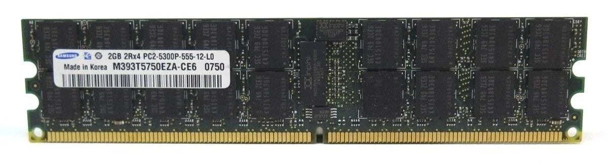 Samsung 2GB PC2-5300 DDR2-667MHz ECC Registered CL5 240-Pin DIMM Dual Rank Memory Module M393T5750EZA-CE6 (Like New)