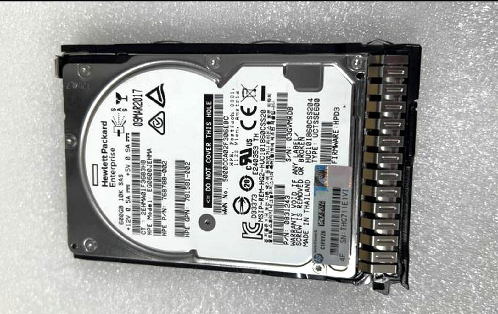 HPE 781577-001 600GB 12G SAS 10K 2.5" SFF SC HD RENEW OPEN|356302898865