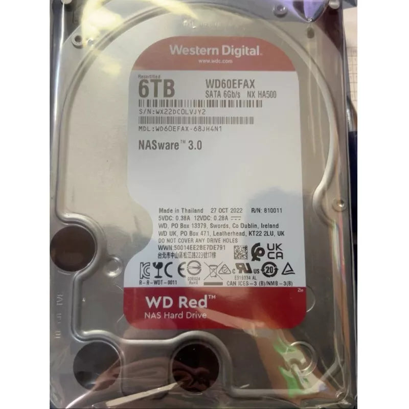 Western Digital Red 6TB Intellipower Sata 6.0 Gb/S 64Mb 3.5" Hard Drive - WD60EFAX
