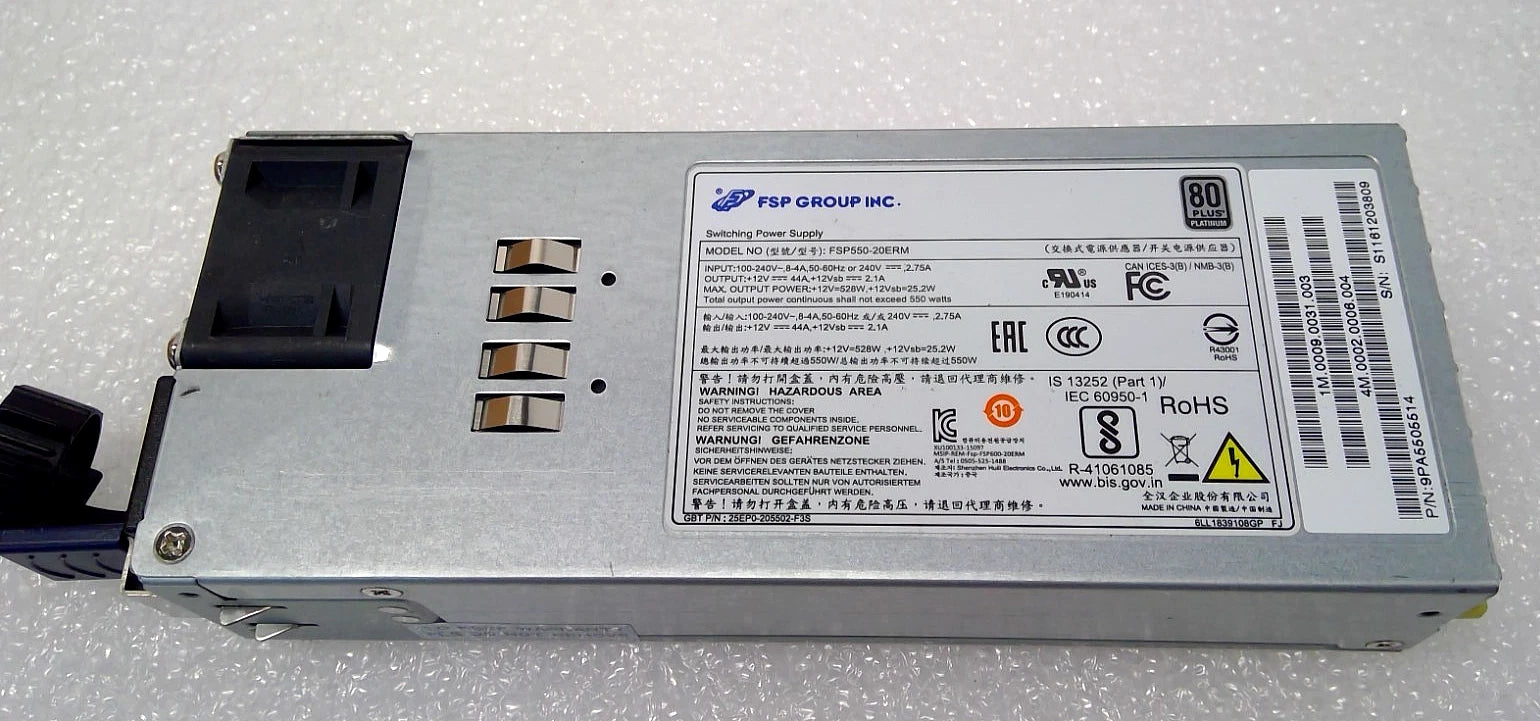 FSP Group 550W 80 Plus Platinum Switching Power Supply 9PA5505514 FSP550-20ERM|326834179238