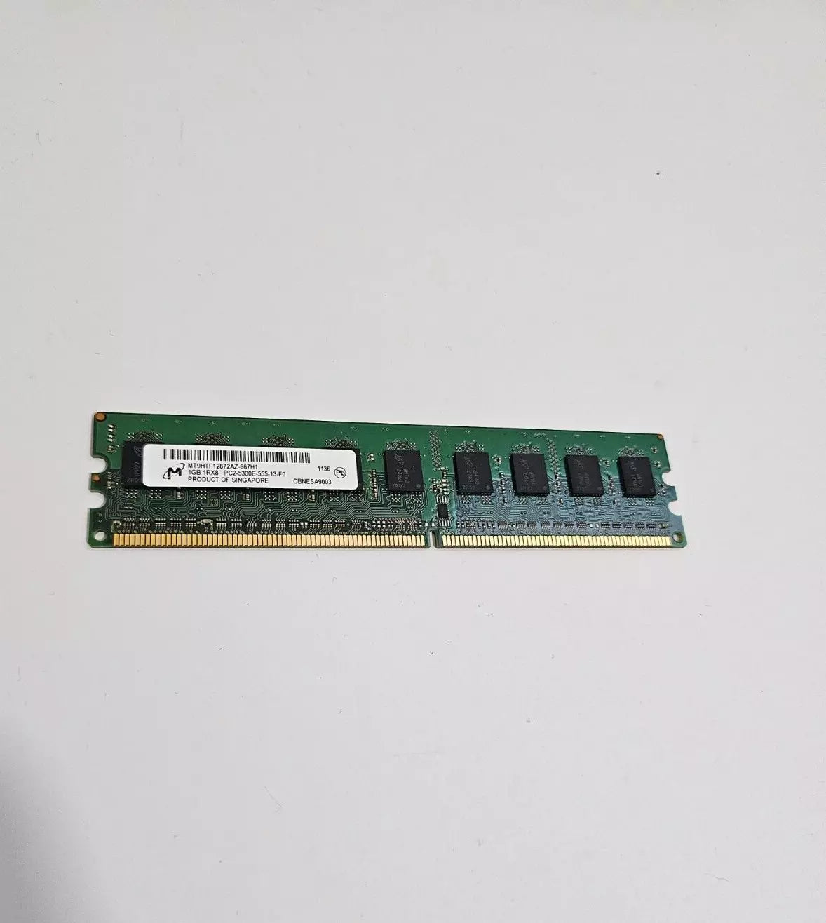 Micron 1GB DDR2 PC5300 PC2-667 ECC 1.8v 1RX8 240Pins 128MX72  Server Memory - MT9HTF12872AZ-667H1