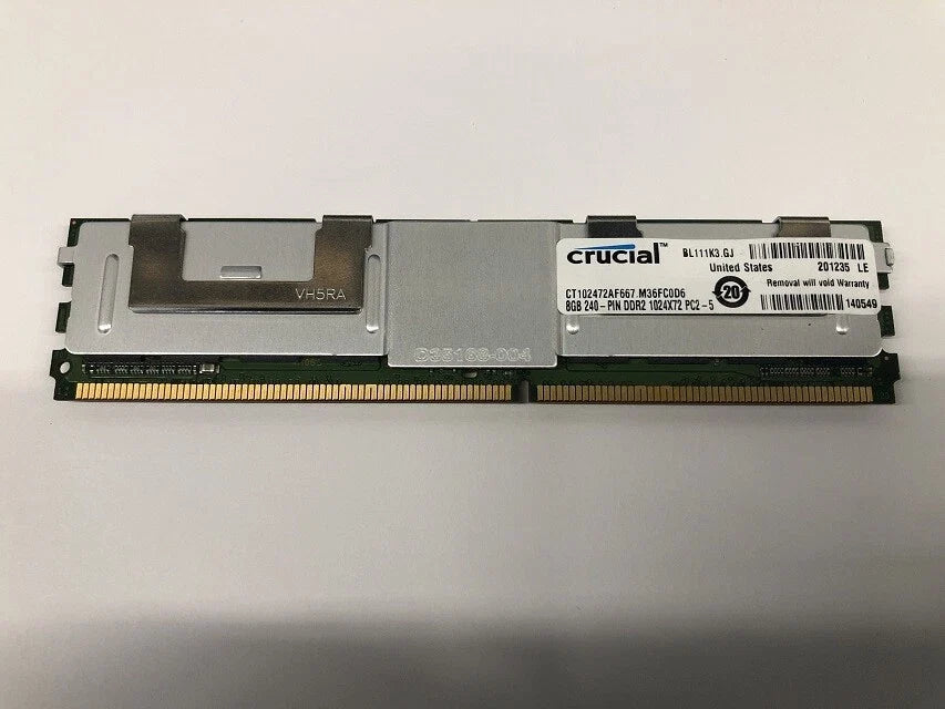 Crucial / Micron 8GB PC2-5300 DDR2-667MHz ECC Registered CL5 240-Pin Dell# SNPP134GCK2/16G (657908-001 / Crucial CT102472AB667.36FC1) Memory - MT36HTF1G72PZ-667C1
