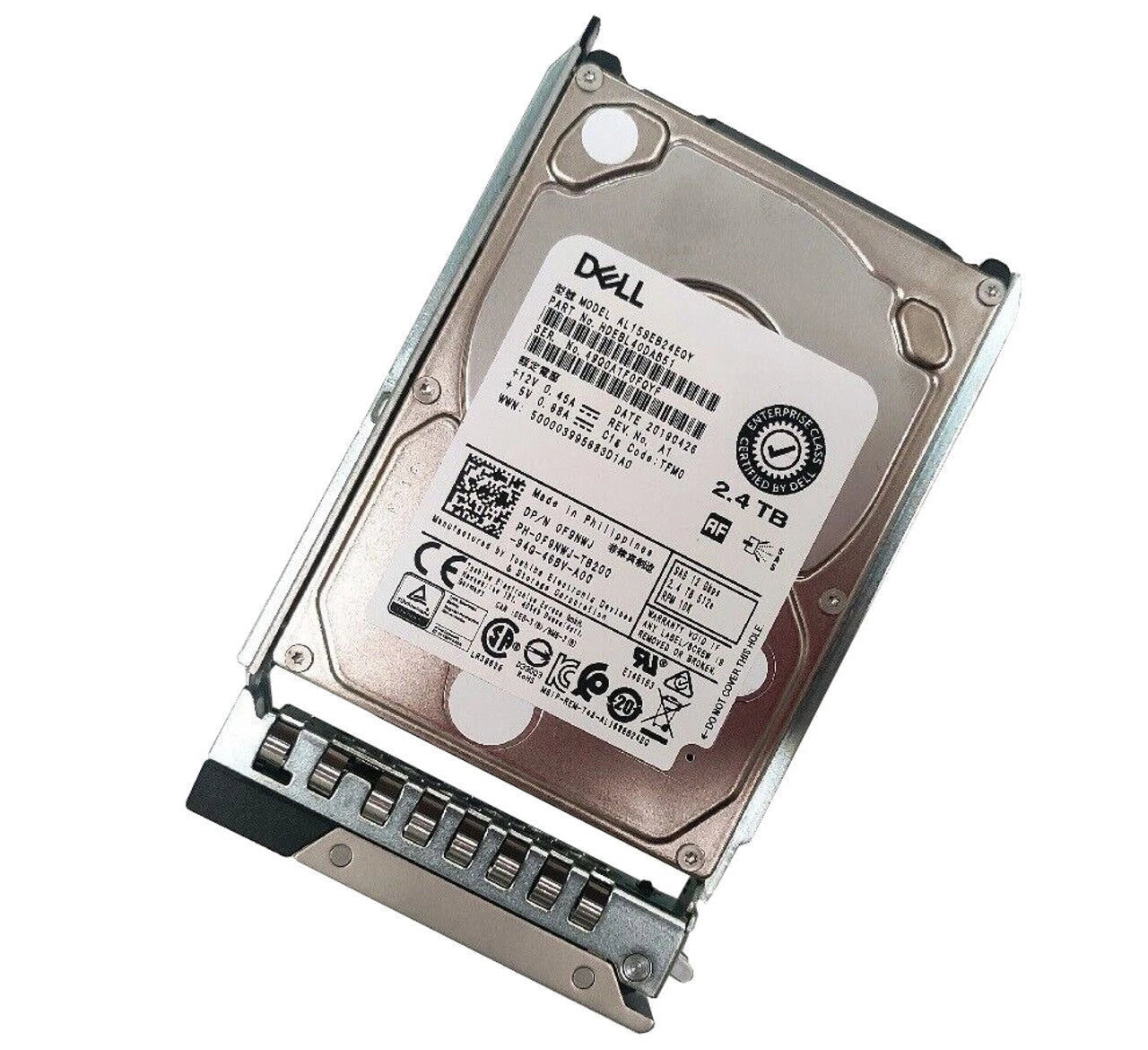 Dell F9NWJ 2.4TB 10K SAS 2.5" 12Gbps ISE Hard Drive | Toshiba AL15SEB24EQY|154799931288