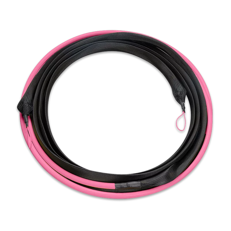 Pre-terminated MPO 2x2 Shuffle Trunk Cable, 128 Fibers, 16xMPO-8 APC (Male) to 16xMPO-8 APC (Male), Multimode (OM4), Type 2, LSZH, 0.35dB Max, Breakout 80cm, Magenta