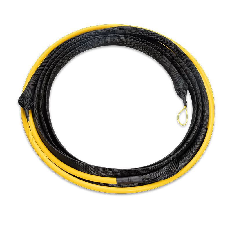 Pre-terminated MPO 4x4 Shuffle Trunk Cable, 256 Fibers, 32xMPO-8 APC (Male) to 32xMPO-8 APC (Male), Single Mode (OS2), Type 4, LSZH, 0.35dB Max, Breakout 80cm, Yellow