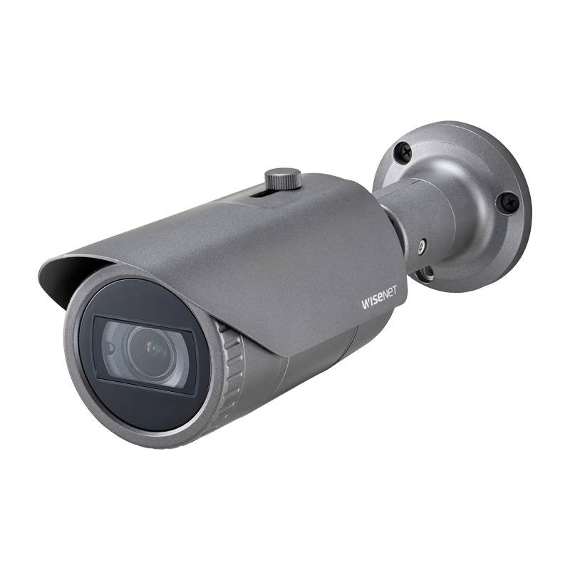 Samsung Hanwha QNO-6082R 2MP H.265 IR Outdoor Bullet IP Security Camera with Motorized Lens