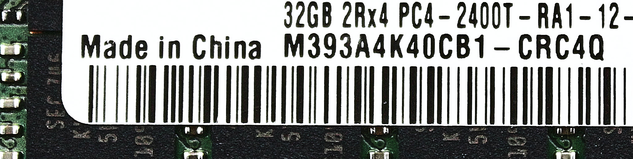 Samsung M393A4K40CB1-CRC4Q 32GB PC4-19200T DDR4-2400 2RX4 ECC