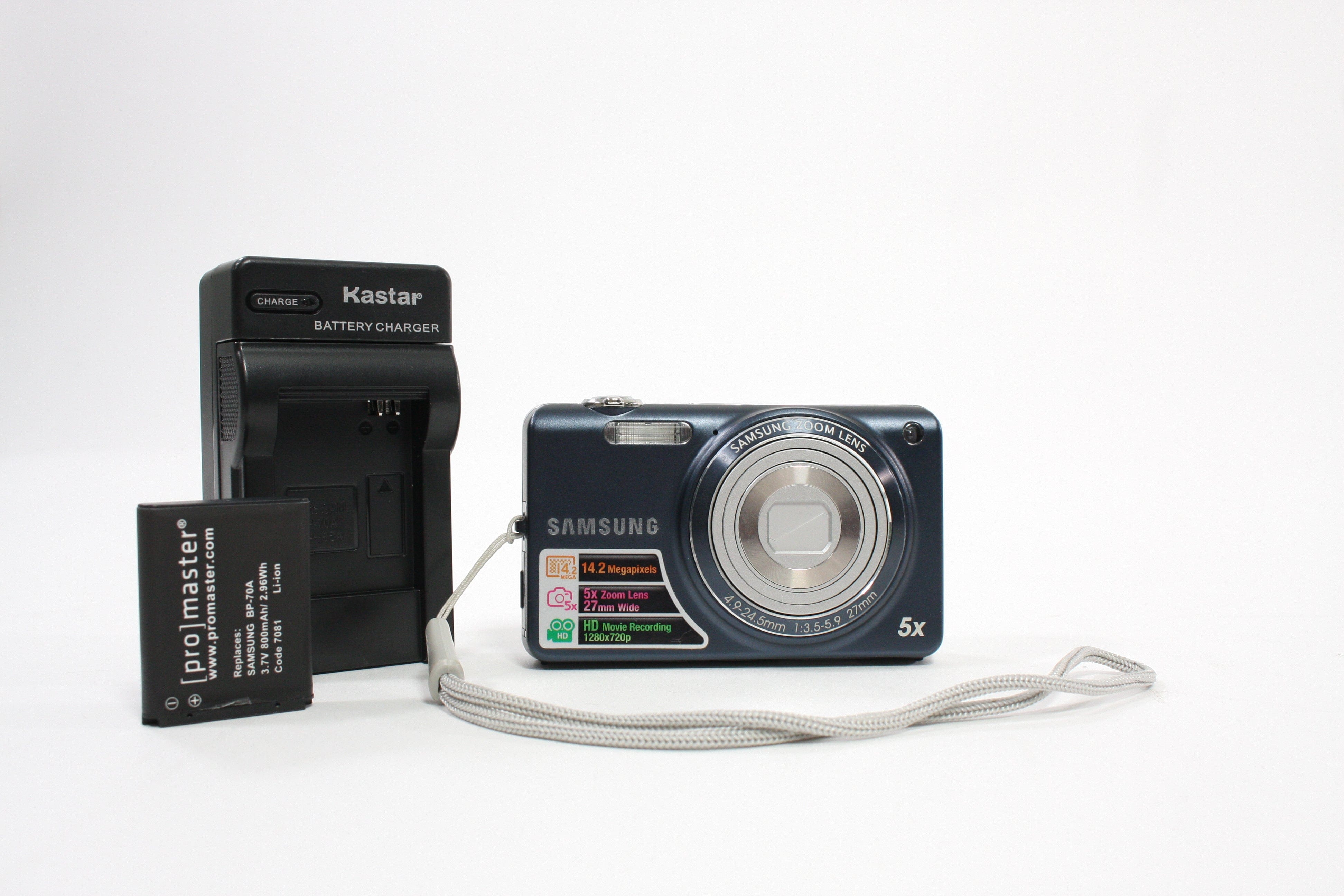 Samsung ST65 Digital Point-and-Shoot Camera 5x Zoom 14.2mp (Blue)