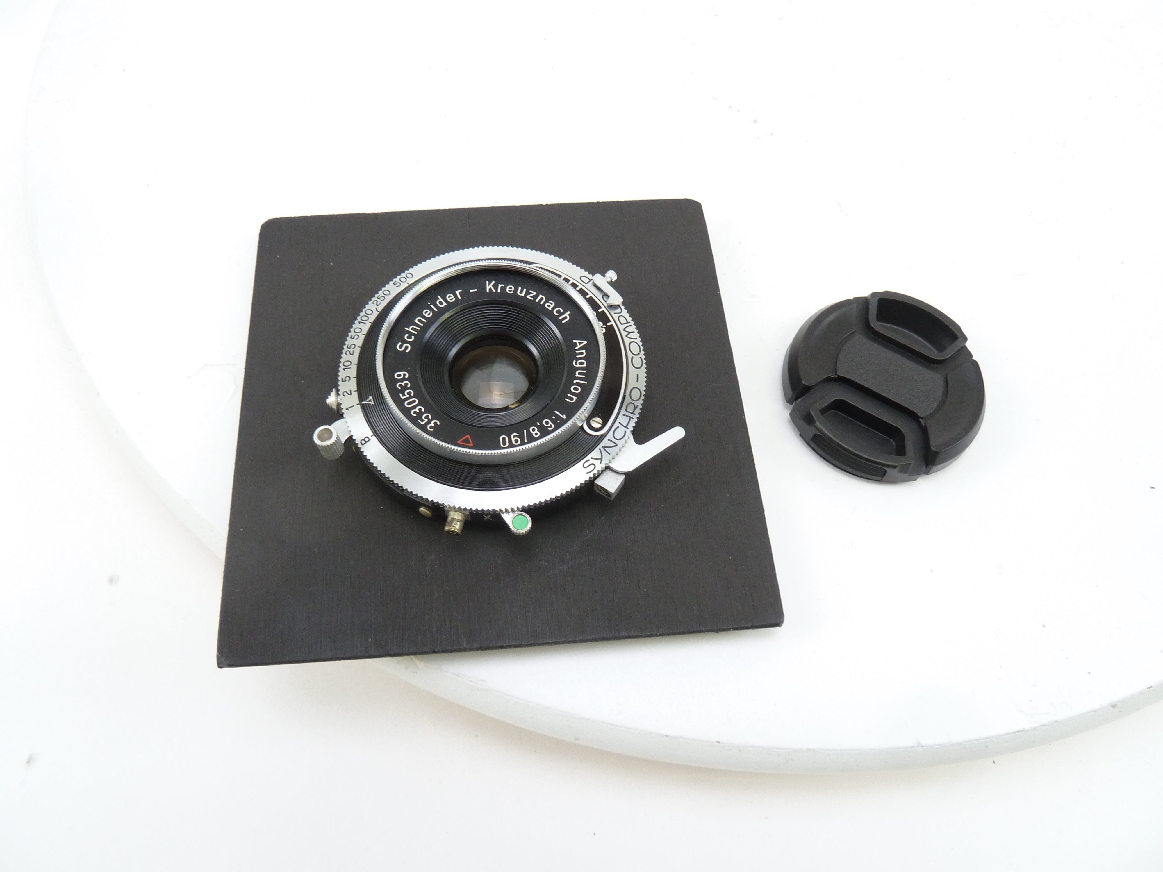 Schneider Angulon 90MM F 6.8 Large Format Lens with 4X4 Board