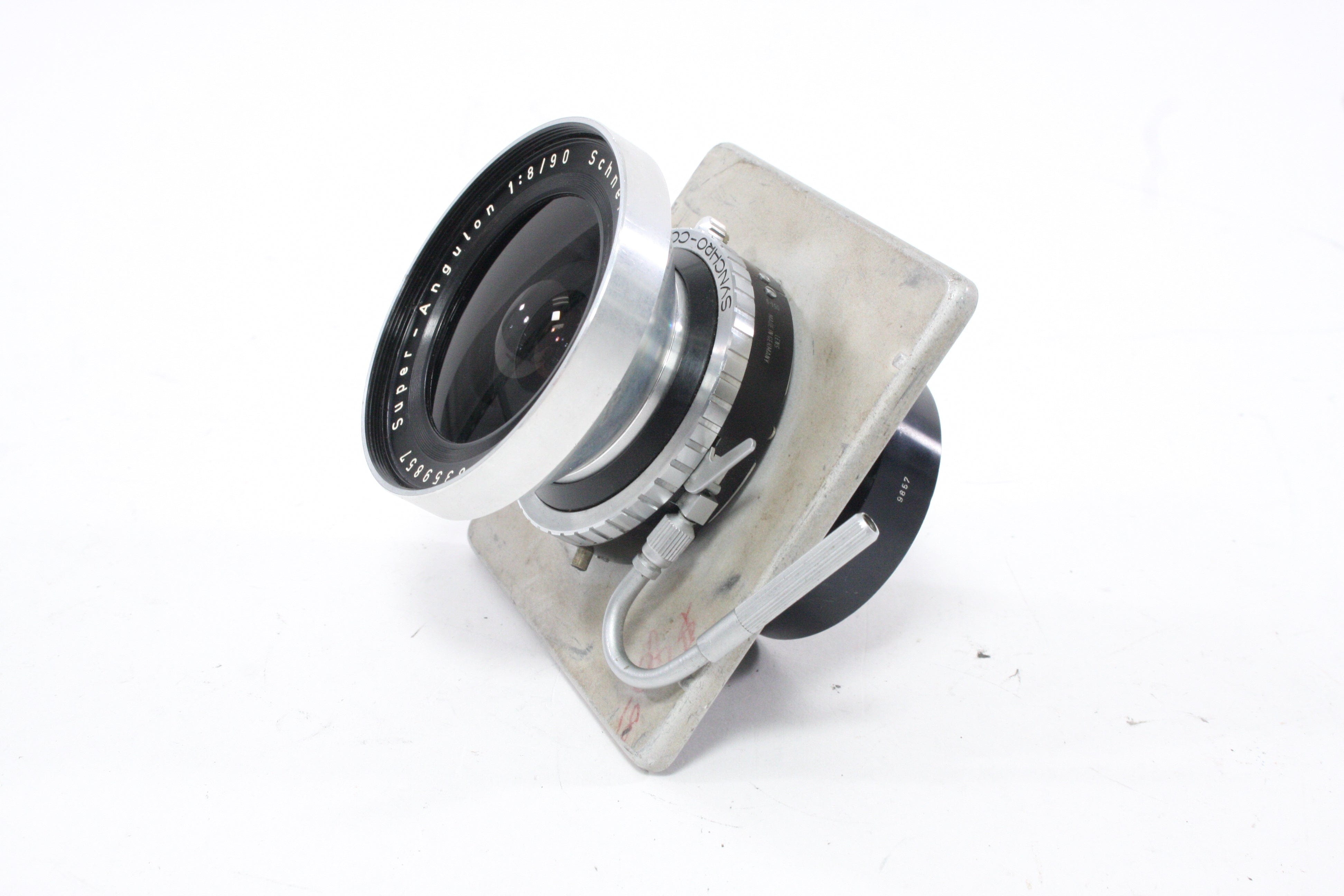 Schneider Super Angulon 90MM F8 Compur Shutter on 3.5 x 3.5 Inch Lens Board