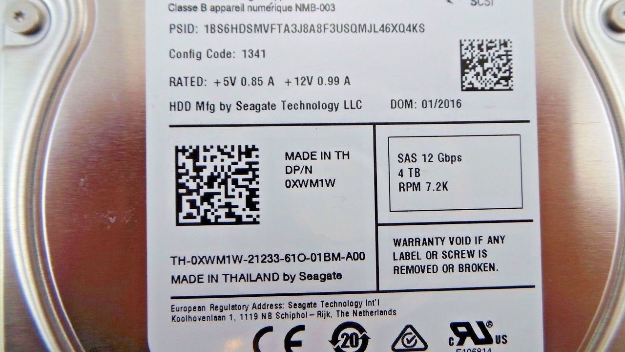 Seagate ST4000NM0005 4TB 7.2K SAS 3.5" 12G