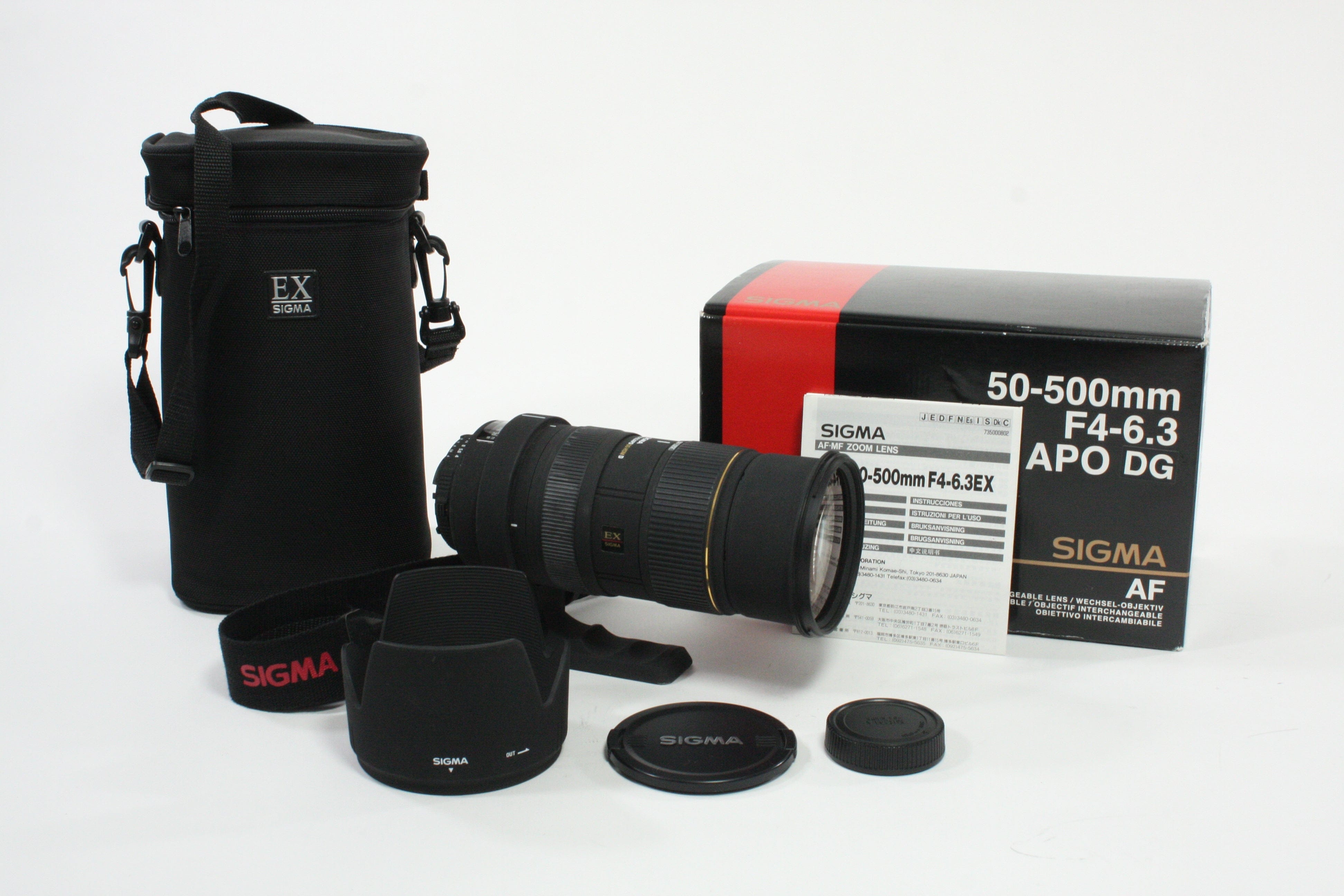 Sigma 50-500mm f/4-6.3 APO DG HSM D Lens for Nikon AF Mount