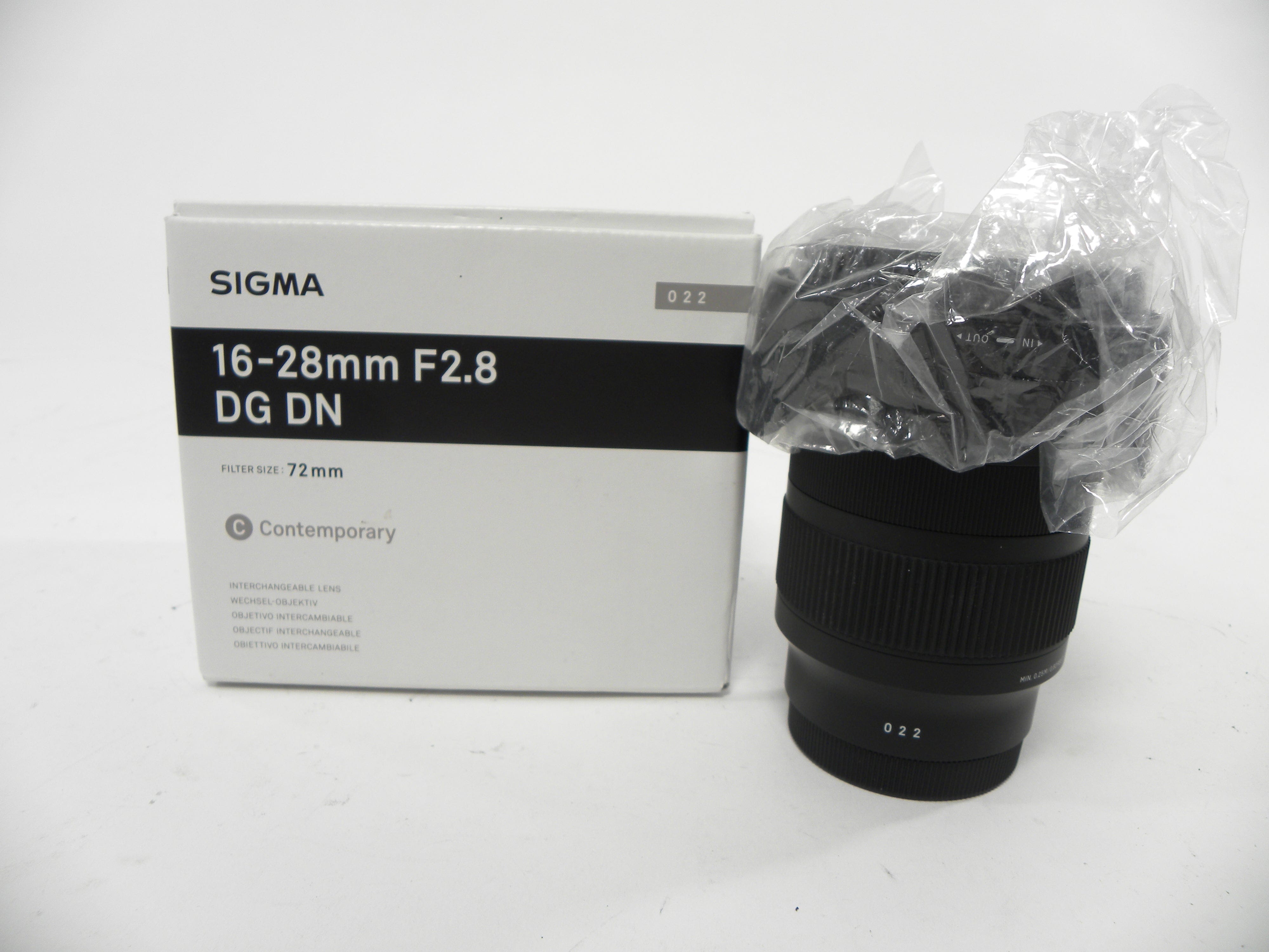 Sigma DG DN Contemporary 16-28mm f2.8 Sony E Mount lens