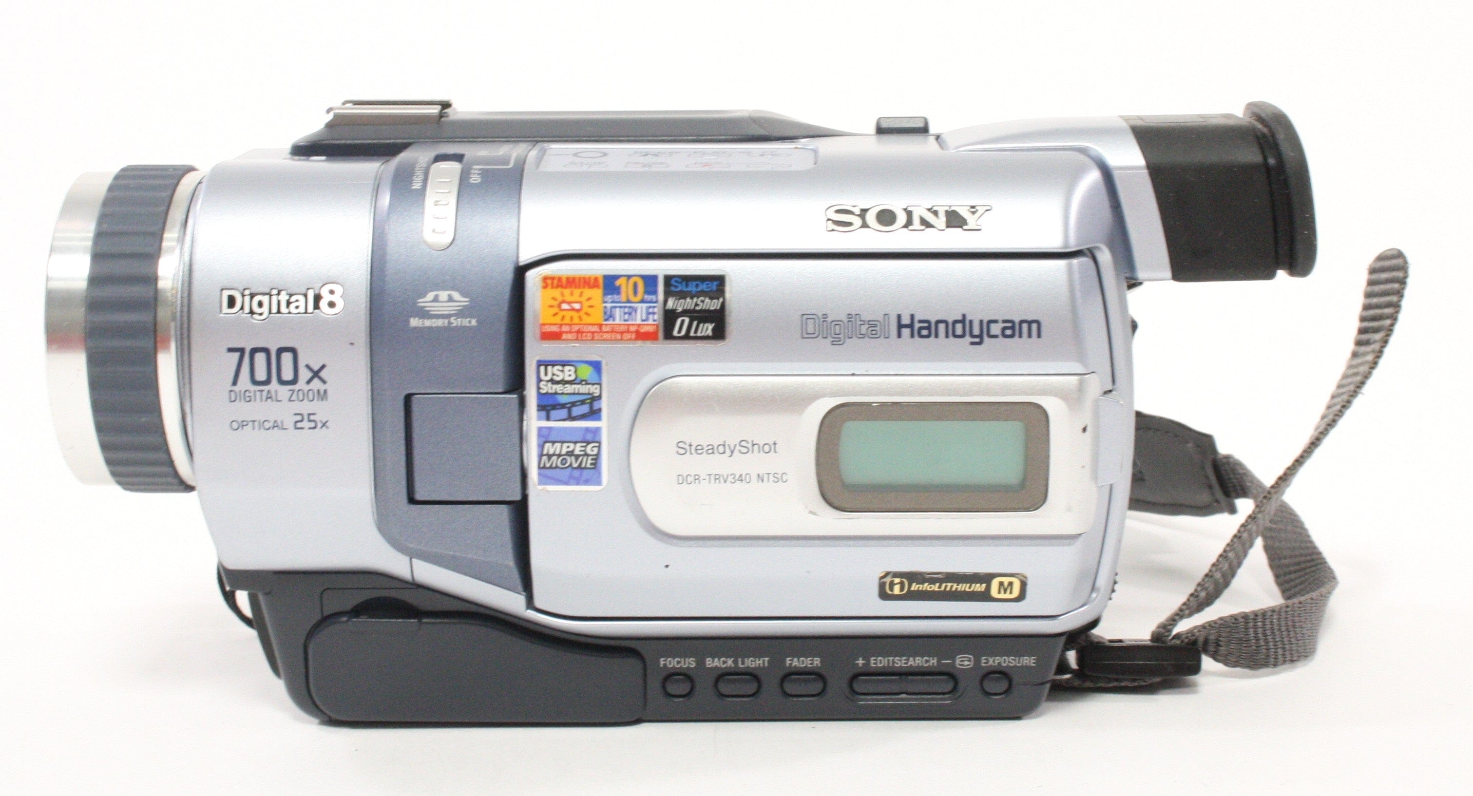 Sony DCR-TRV 340 Digital 8 Camcorder with Titanium I.R. Lens