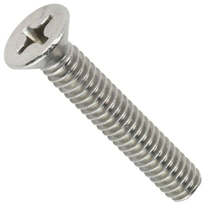 Seachoice MP0768SC Stainless Steel Phillips Machine Screw Flat Head, 10-24 x 1"