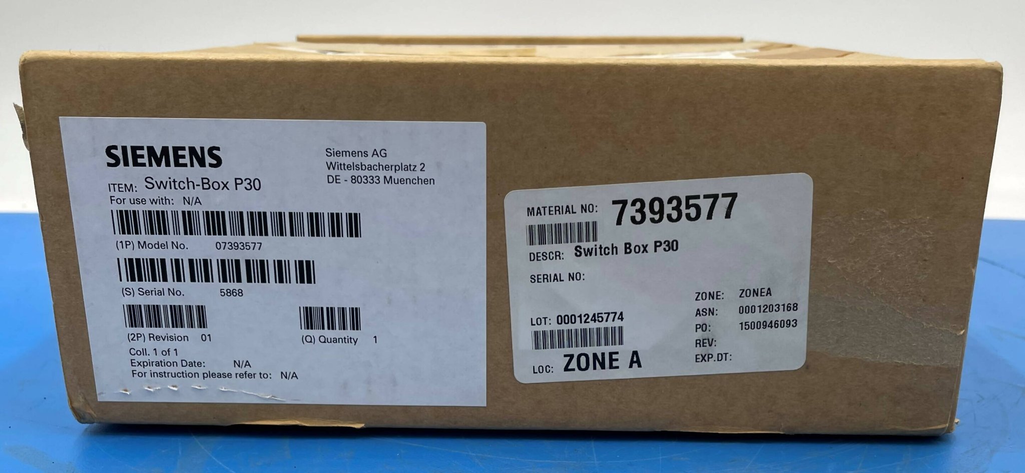 SWITCH BOX P30 NEW (7393577/07393577 SIEMENS