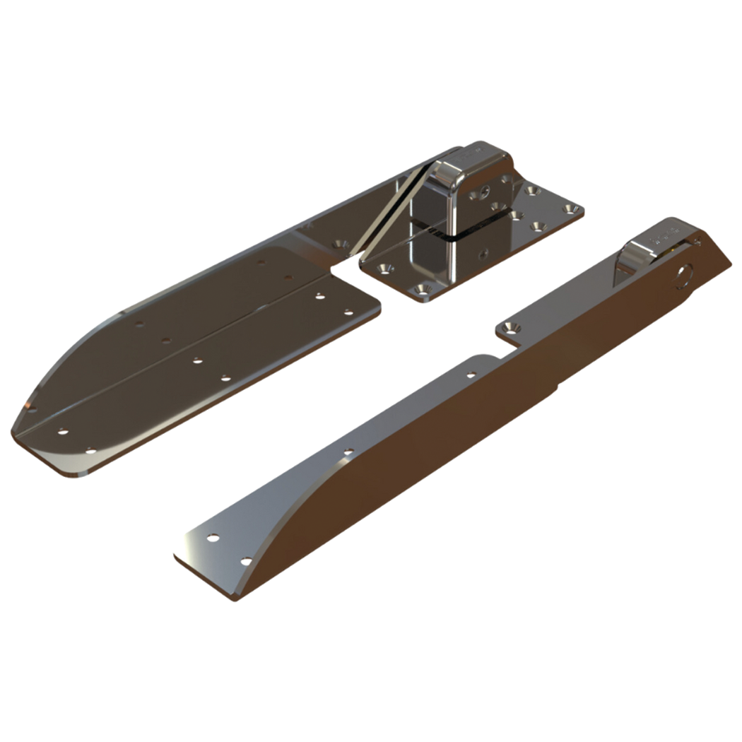 Taco Metals H25-0048 TACO Command Ratchet Hinge 18-1/2" 316 SS Polished w/Hard, Stop