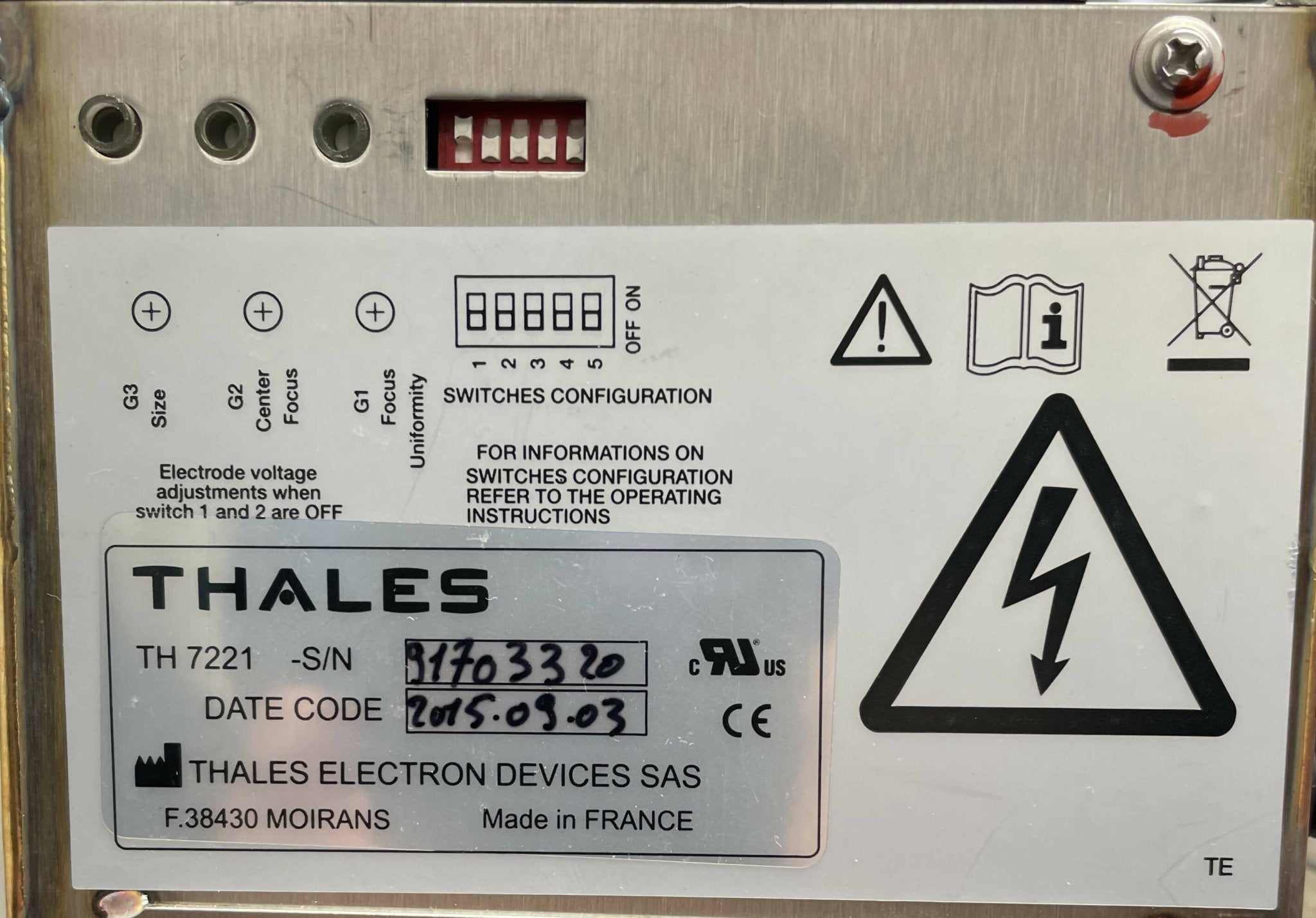 Thales HV II Power Supply ( TH-7221 THALES