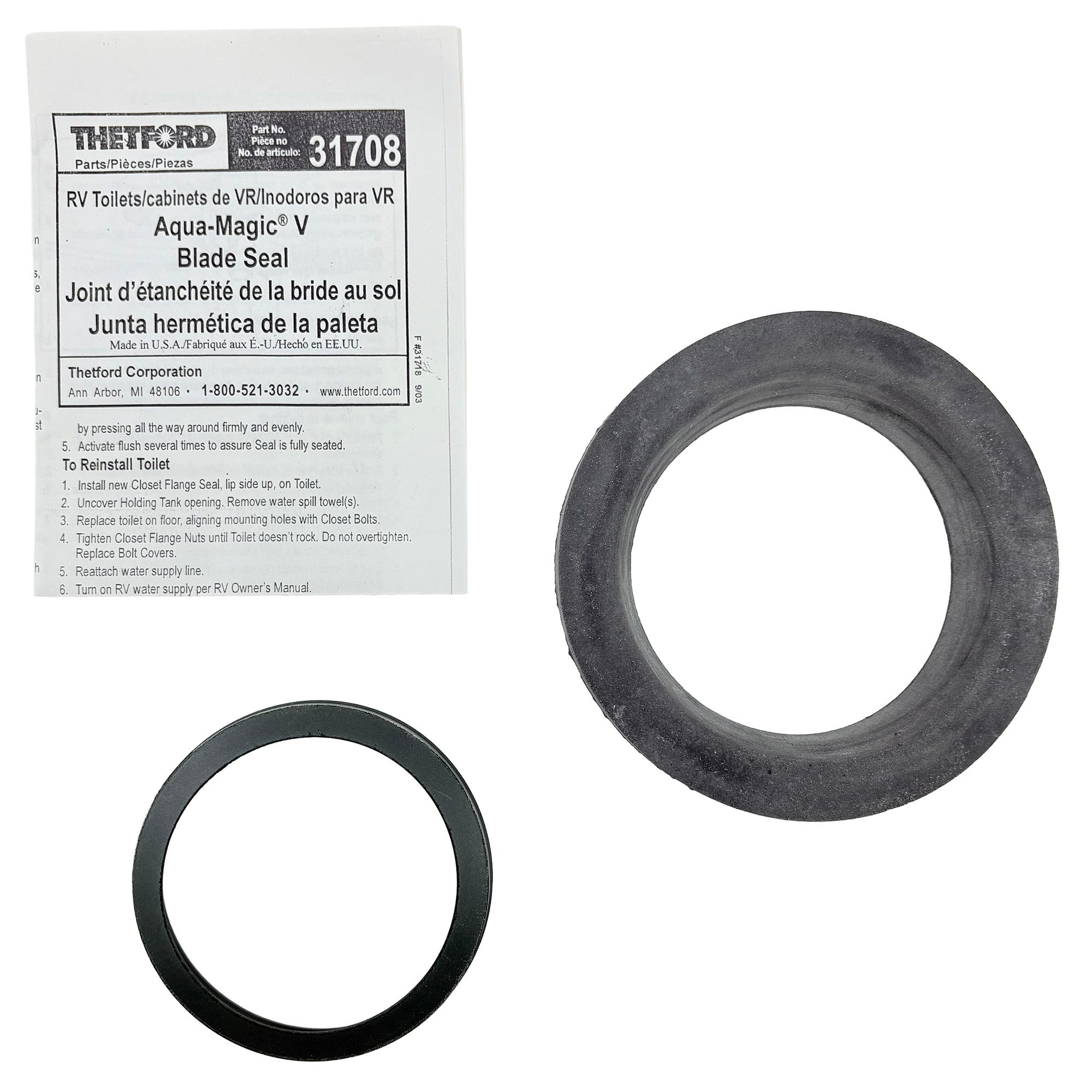 Thetford 31708 Blade Seal For Aqua V
