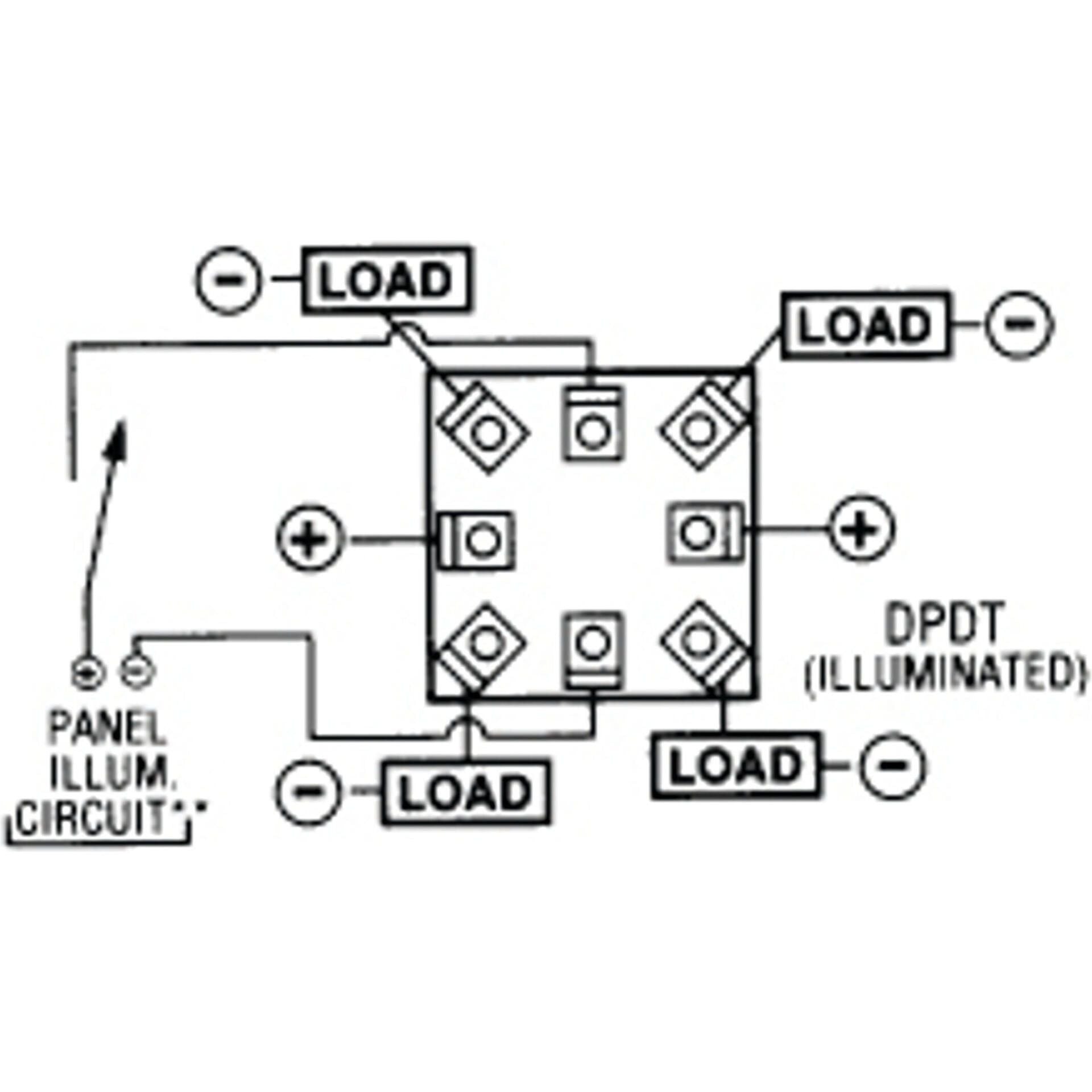 Sierra TG19530 Tip Lit 8 Blade Terminal DPDT Toggle Switch