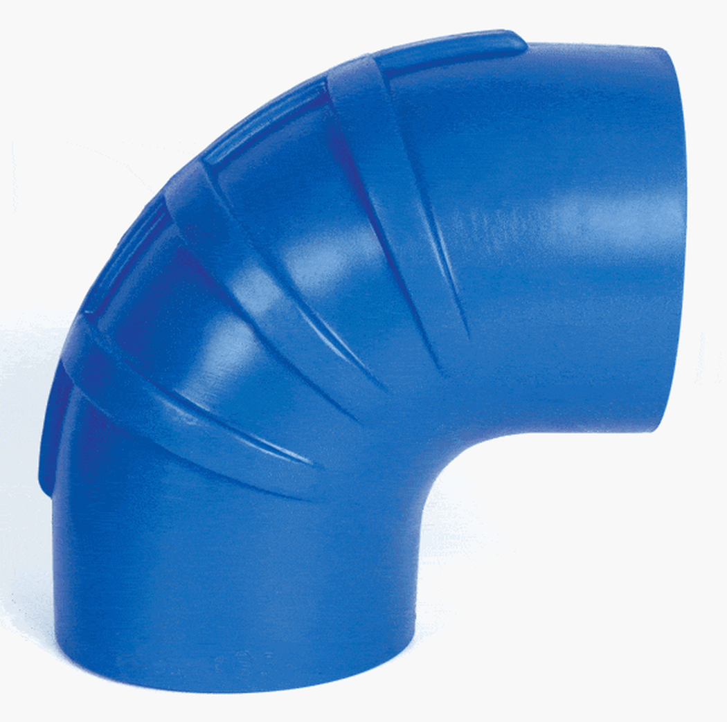 Trident Marine 290V5000-S/S Series 90 deg. Silicone Molded Wet Exhaust Elbow, Connector 5" w/ T-Bolt Clamps