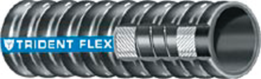 Trident 252-4004 Trident Flex Corrugated Hardwall Exhaust Hose, 4" x 12.5'