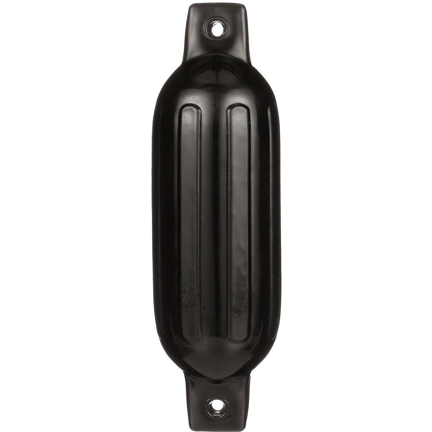 Seachoice DE79166S 79041 Twin Eye Ribbed Fender, Black, 4.5 x 16"