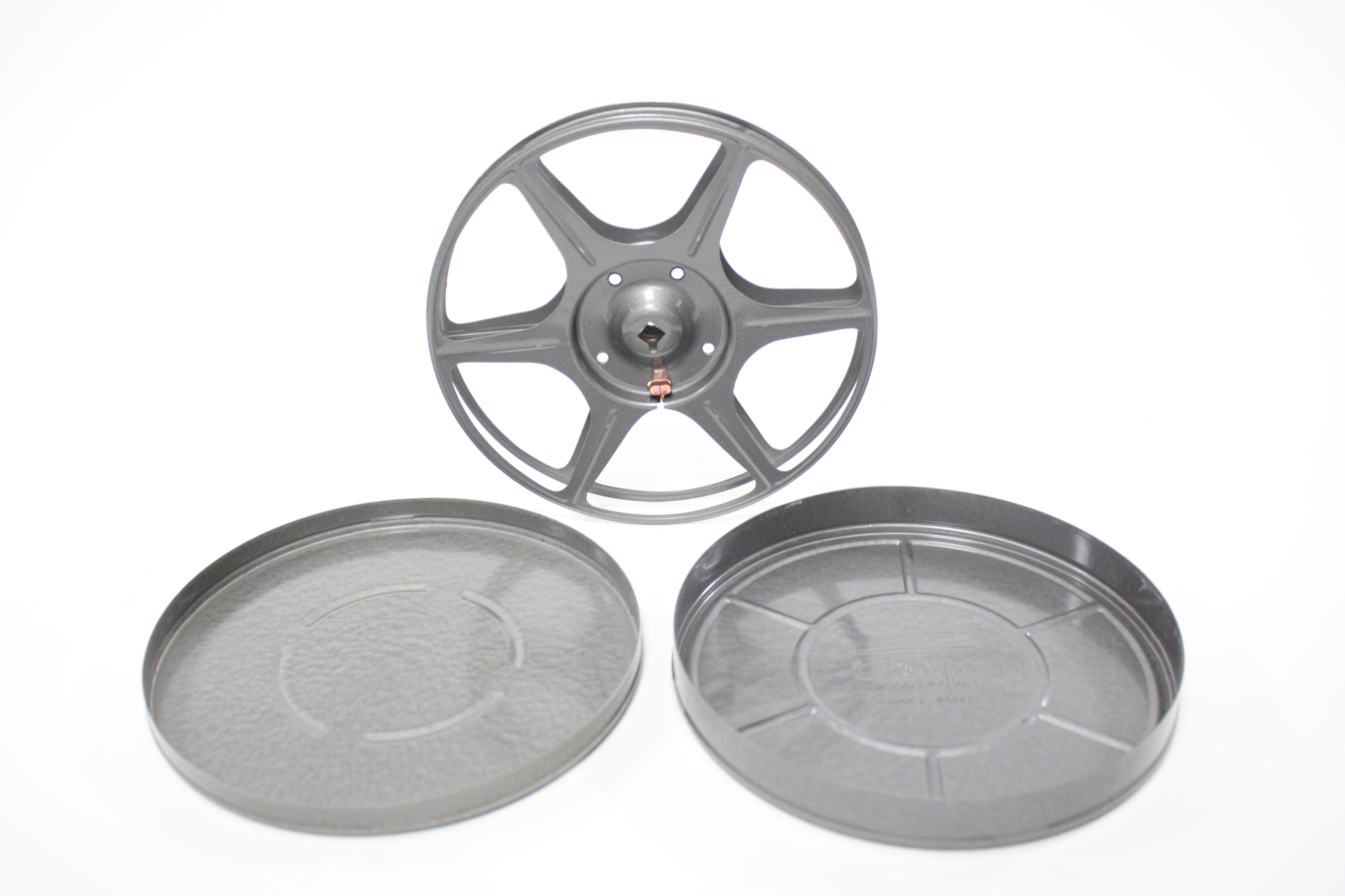 Vintage 16mm Film Canisters and Reels (Set of 5)