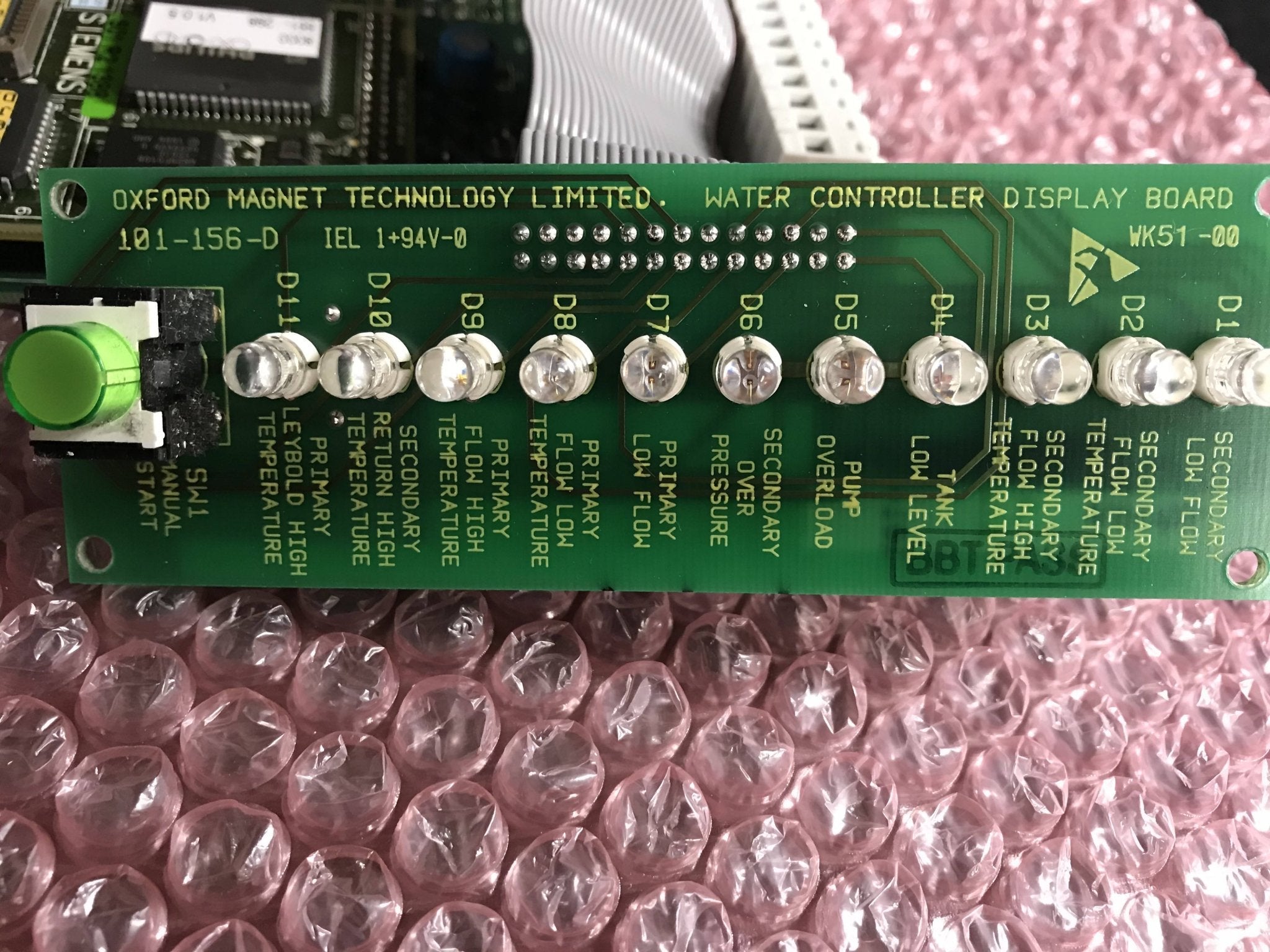 Water Control Board W/Display Board (101-180-B/101-156-D Siemens