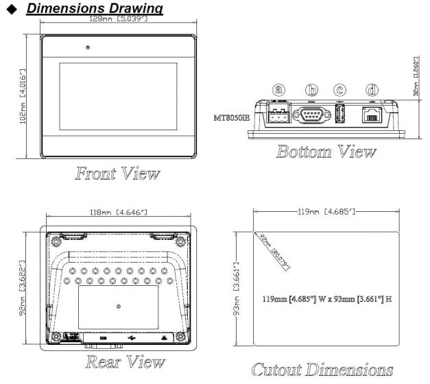 Weintek | Panel PC with 4.3 in. TFT Display | MT8050iE