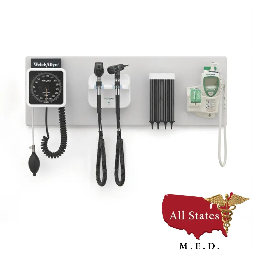 Welch Allyn Green Series 777 Wall Board with Otoscope and Ophthalmoscope