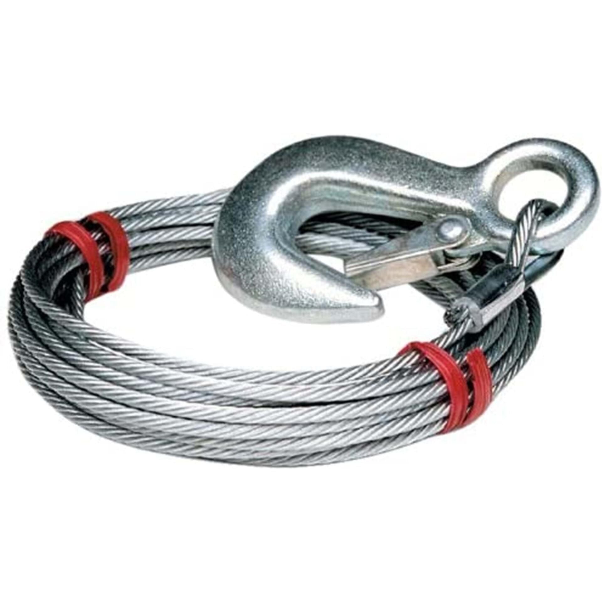 Tie Down Engineering 59380 Galvanized Steel 7 x 19 Winch Cable w/ Galvanized, Latch Hook