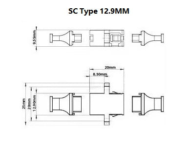Cost Effective MTP/MPO-8/12/24 Fiber Optic Adapter/Coupler, Standard/SC Footprint, Full Flange