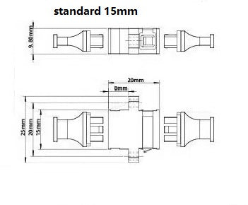 Cost Effective MTP/MPO-16 Fiber Optic Adapter/Coupler, Standard/SC Footprint, Full Flange