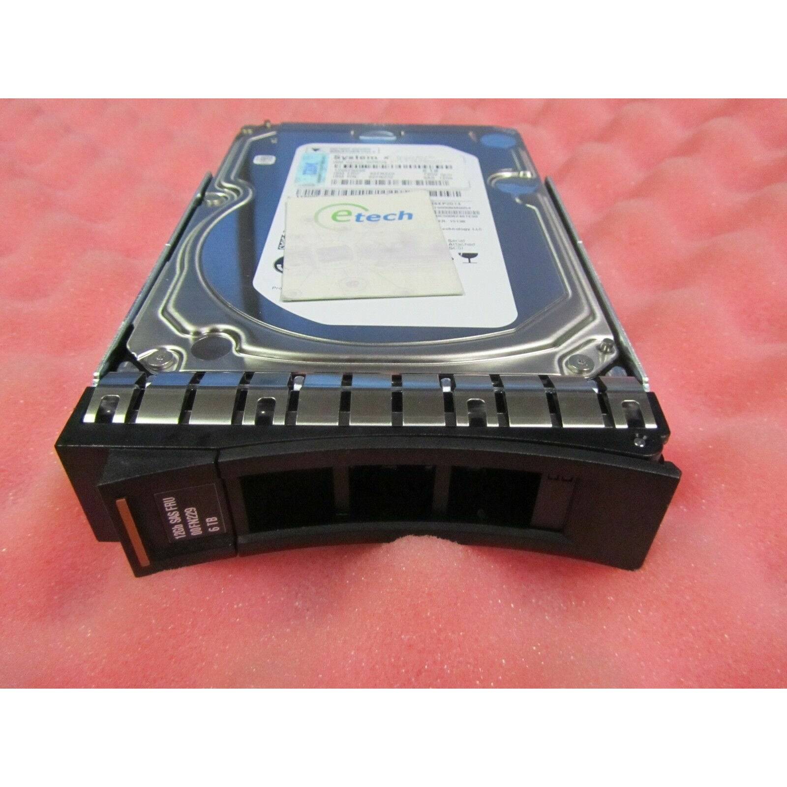 00FN228 00FN229- IBM 6TB 7.2K 12Gbps NL SAS 3.5" G2HS 512e HD, System x3650M4 M5 - AloinfoUSA