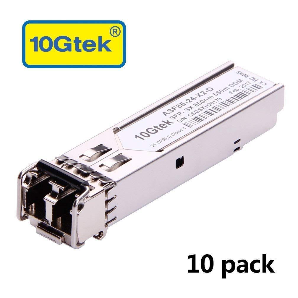 10 Gigabit SFP+ LC Multi-Mode Transceiver, 10GBASE-SR Module for Cisco SFP-10G-SR, Meraki MA-SFP-10GB-SR, Ubiquiti UF-MM-10G, Mikrotik, D-Link, Supermicro, (850nm, DDM, 300m) - AloinfoUSA