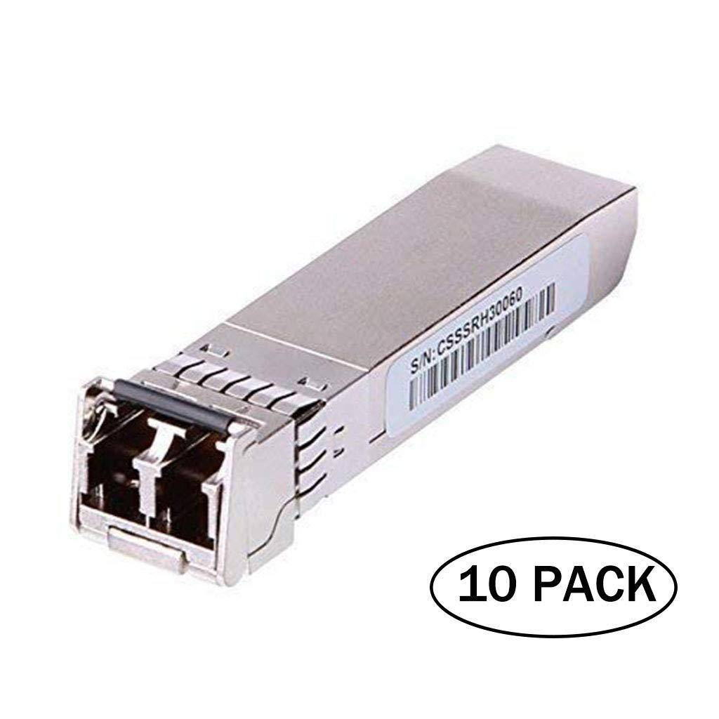 10 Gigabit SFP+ LC Multi-Mode Transceiver, 10GBASE-SR Module for Cisco SFP-10G-SR, Meraki MA-SFP-10GB-SR, Ubiquiti UF-MM-10G, Mikrotik, D-Link, Supermicro, (850nm, DDM, 300m) - AloinfoUSA