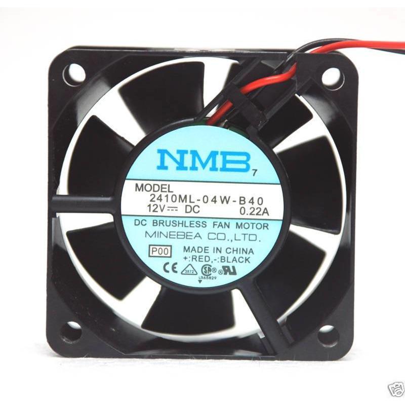 1pc NMB DC Fan 2410ML-04W-B40 6x6x2.5cm 12V 0.22A 4550rpm 19.4cfm 31dBA Cooler - AloinfoUSA