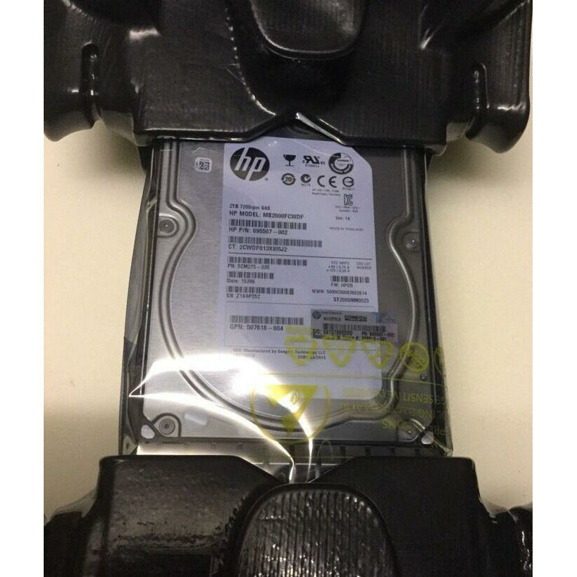 508010-001 695507-002 HP MB2000FCWDF ST2000NM0023 2TB 7.2K SAS 3.5" Hard Drive - AloinfoUSA