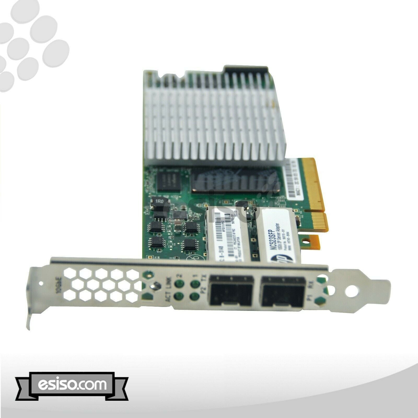 593742-001 HP NC523SFP DUAL PORT 10Gb SERVER ADAPTER W/ HIGH PROFILE BRACKET - AloinfoUSA