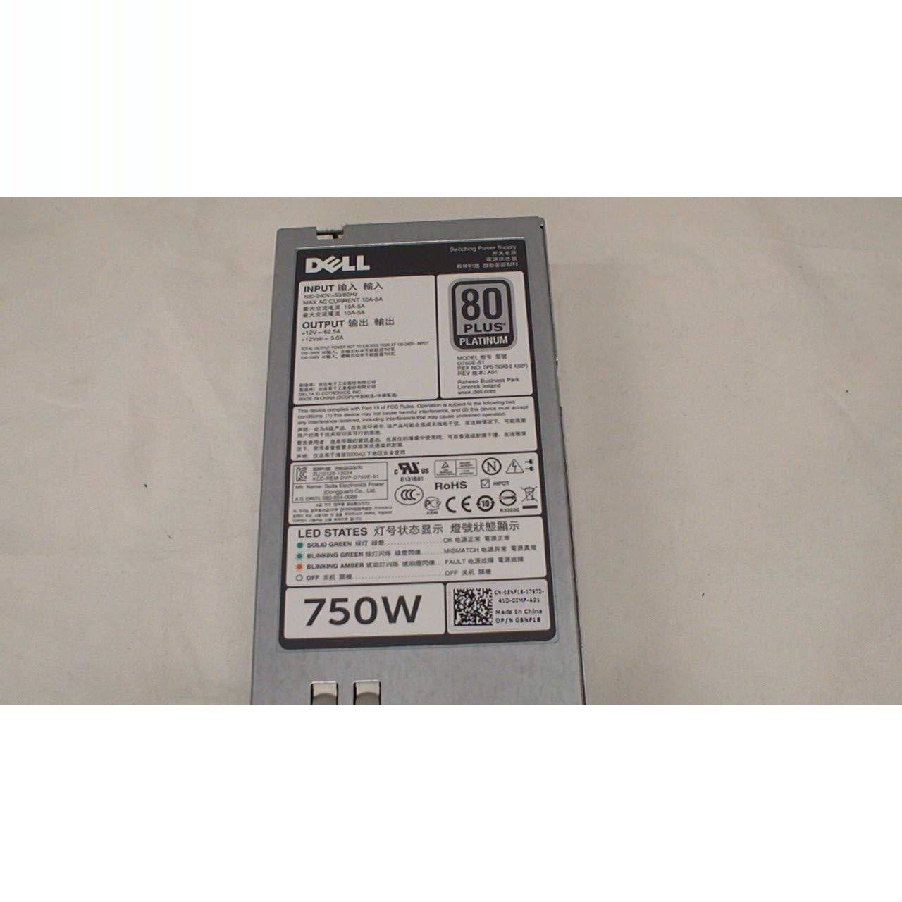 5NF18 - PSU 750W Switching Redundant Hot Swap Delta D750E-S1 PowerEdge R720 - AloinfoUSA