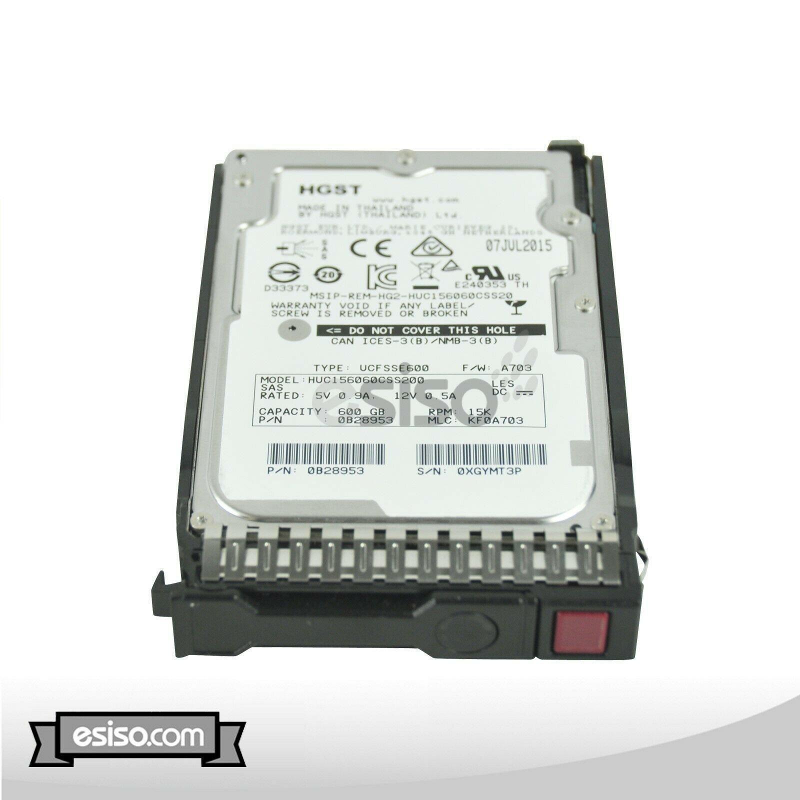 600GB 15K 12G 2.5'' SAS HDD FOR HP PROLIANT DL360 DL380 G8 G9  695976748010 - AloinfoUSA