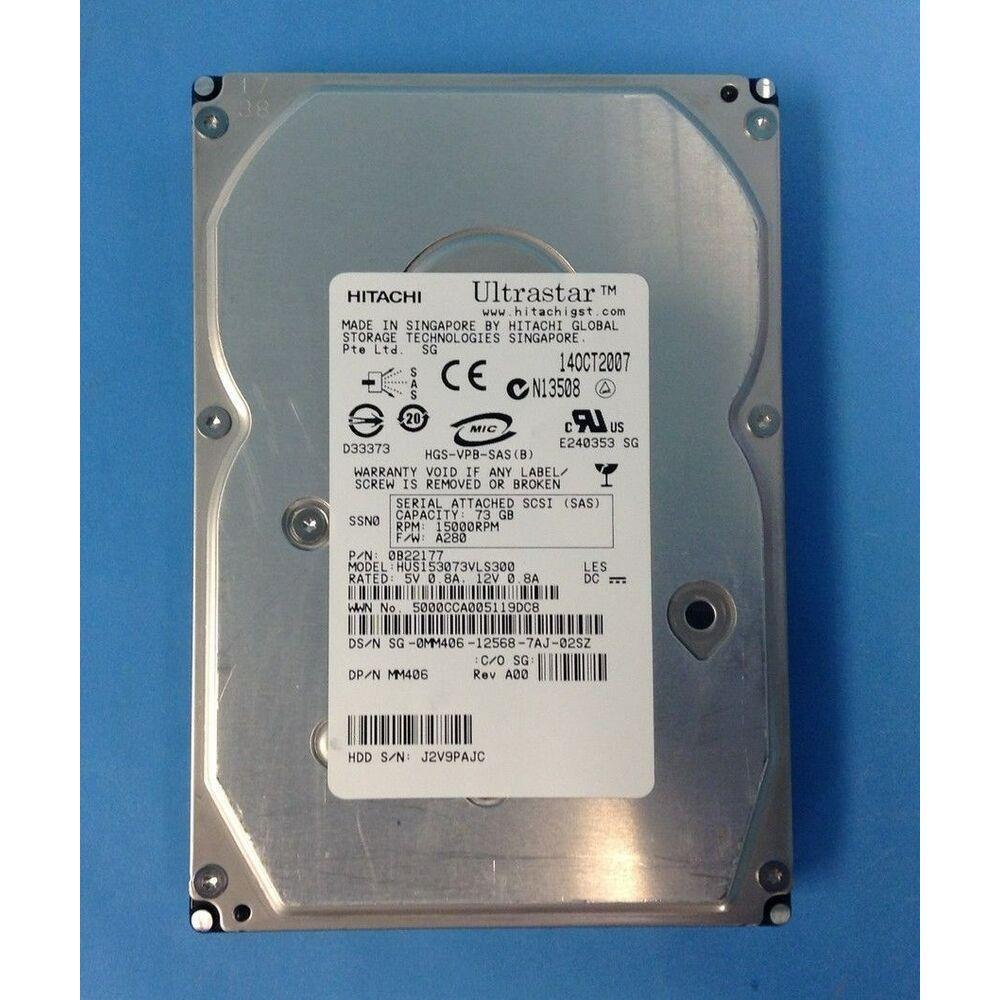 Dell MM406 73GB SAS 15K 3GBPS 3.5" HUS153073VLS300 0B22177 PE1950, 2950, 2900 5711045181863 - AloinfoUSA