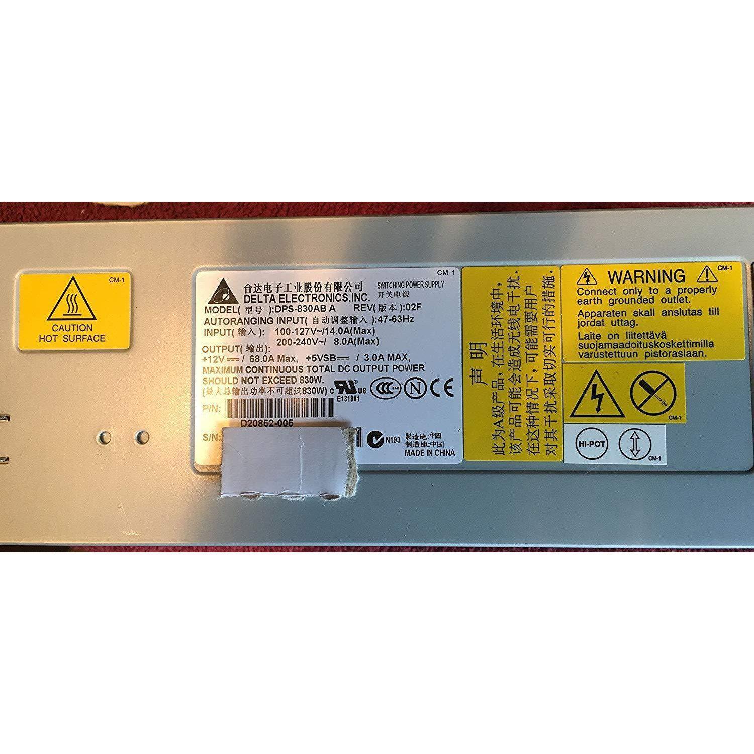Dell Power Supply 830W D20852-005 DPS-830AB - AloinfoUSA